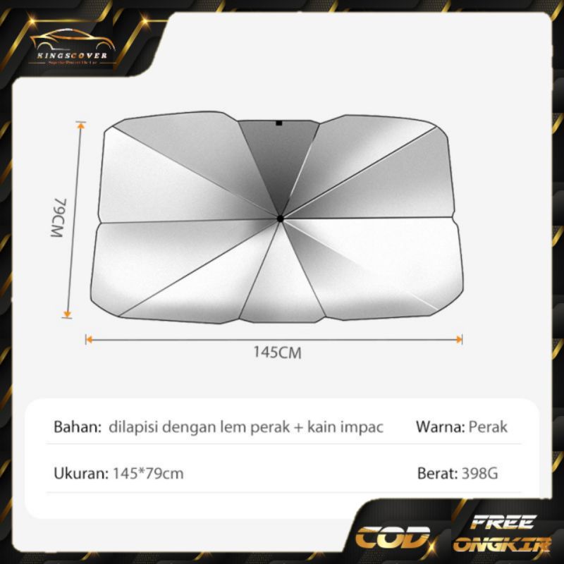 Pelindung Panas Dashboard Kaca Mobil Model Payung Mobeo Sun Shield