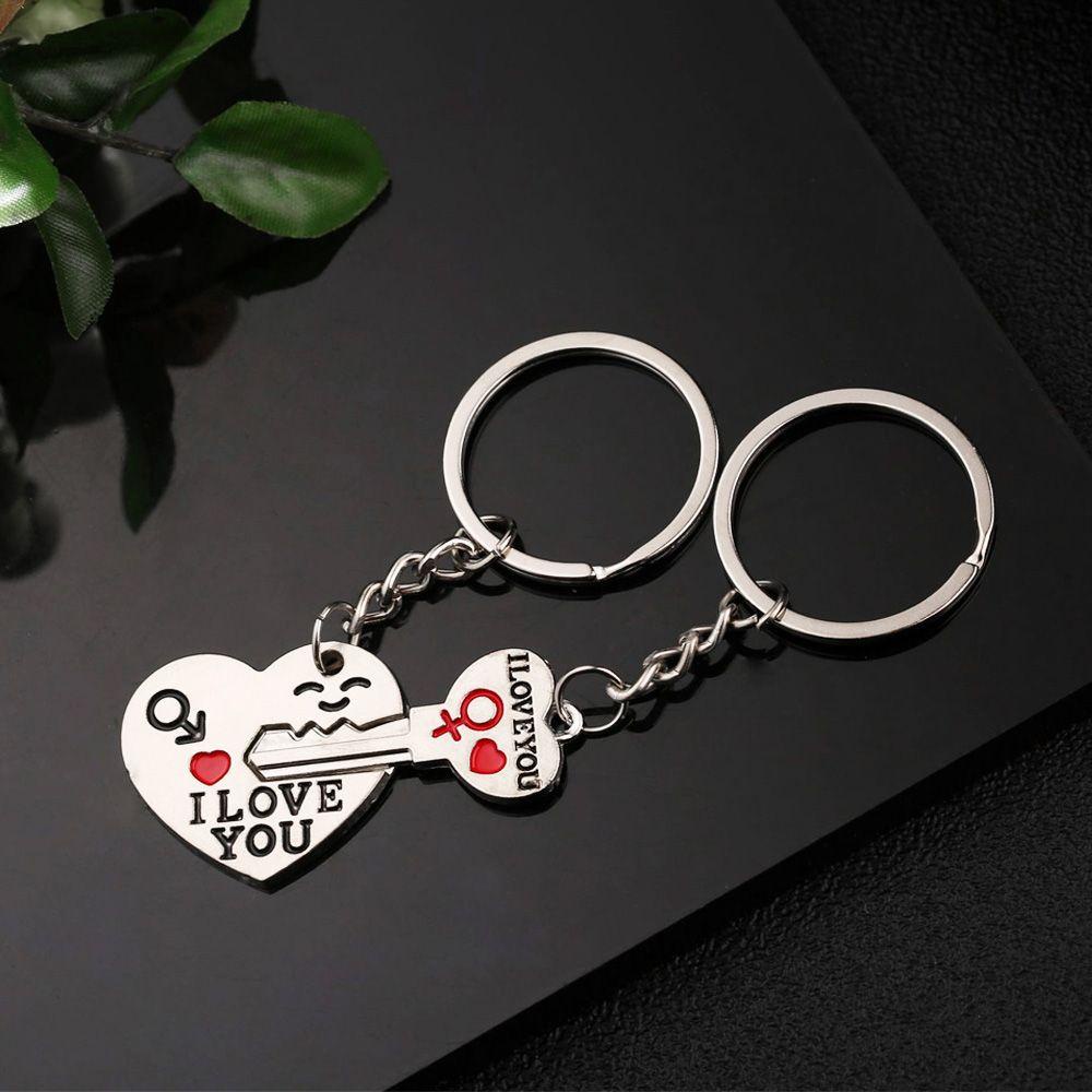 R-flower Couples Keychain Hadiah Natal Pasangan Hadiah Kado Untuk Pacar Perhiasan Cinta I Love You Couple Jewelry