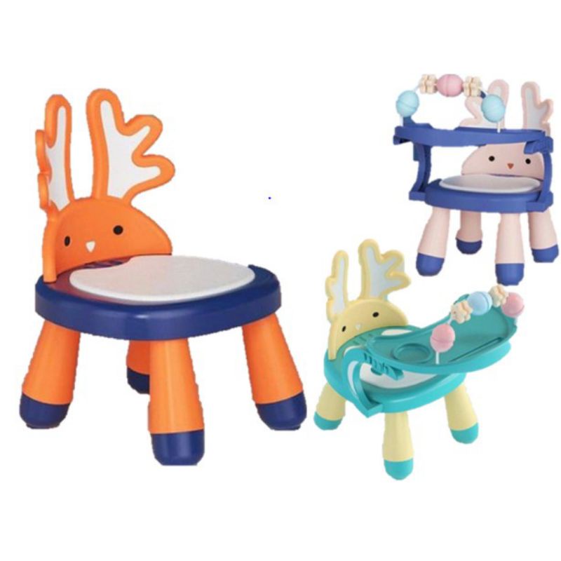 RIGHT START HC 2381 3in1 Deer Chair With Toys - Kursi Makan bayi