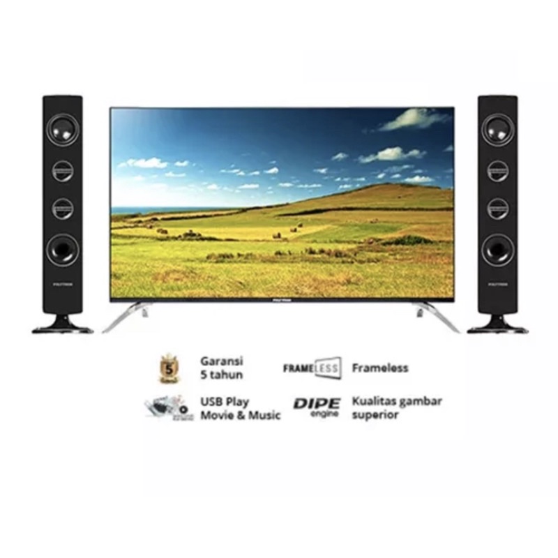 Tv Led Polytron PLD 40T8950 cinemax plus tower speaker