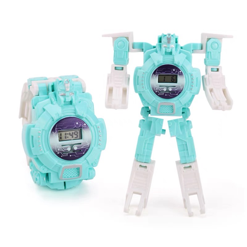 Jam Tangan Anak Robot ELECTRONIC WATCH Bentuk Robot Mode Super-Hero Karakter Digital Grosir murah