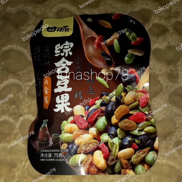 

Buah Kering - Kacang Campur Buah Kering Gan Yuan Mixed Dried Fruits & Nuts A 75G