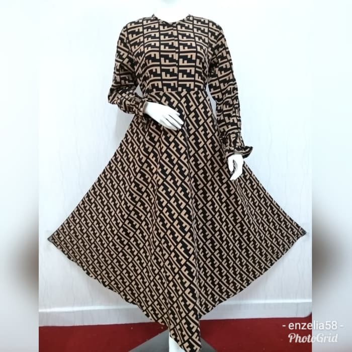 Gamis Fendi BEAUTIFUL GAMIS MONALISA FENDI BROWN Murah