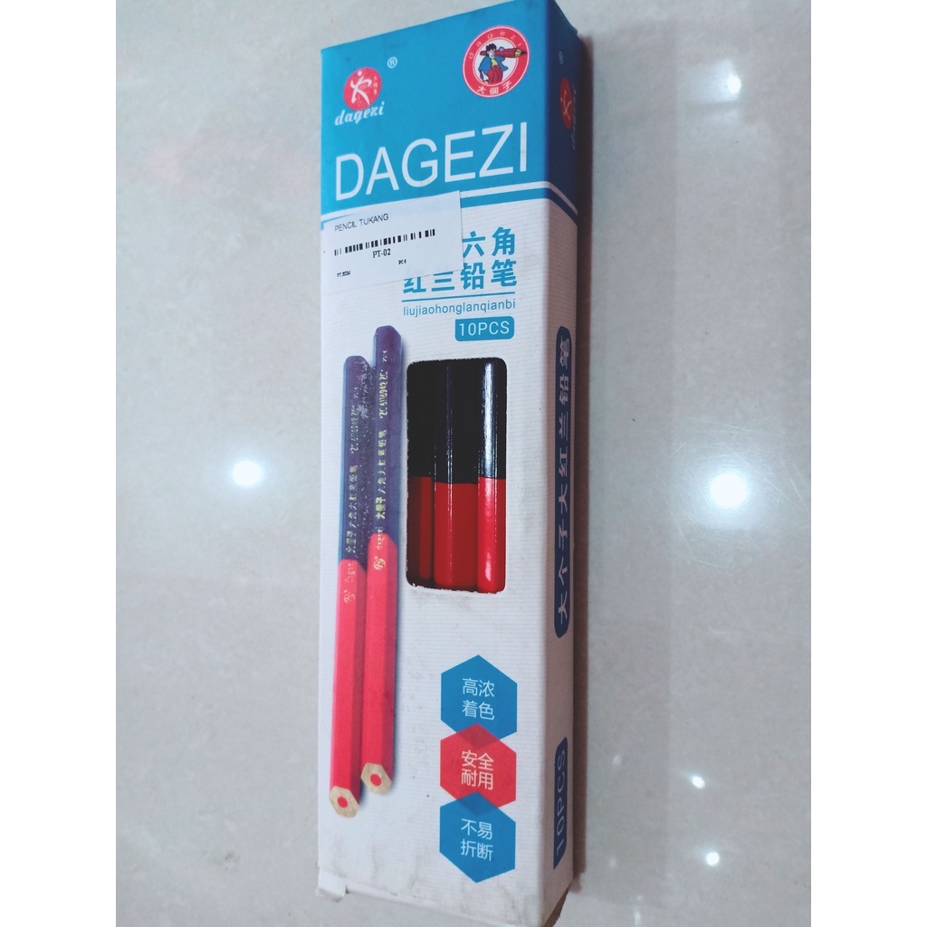 

PENSIL TUKANG KAYU Merah + Biru dan Merah / Pensil Pertukangan Termurah