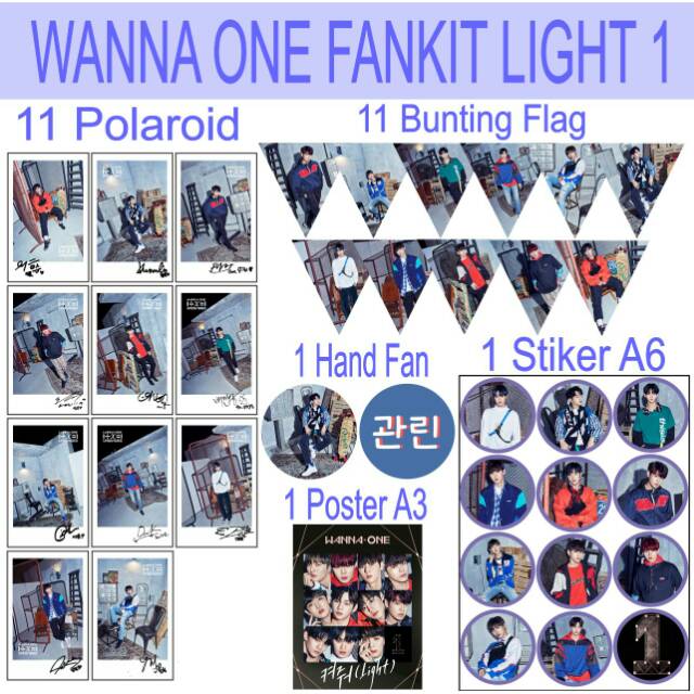 FANKIT WANNA ONE/POLAROID WANNA ONE/KIPAS WANNA ONE/STIKER WANNA ONE/POSTER WANNA ONE/FLAG WANNA ONE