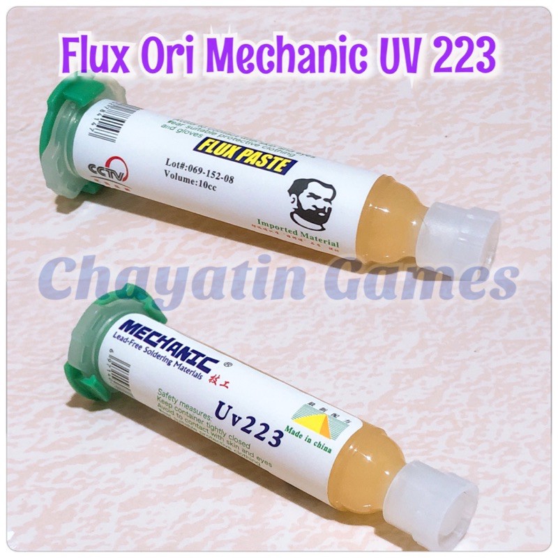 FLUX ORI MECHANIC UV 223 - PASTA SOLDER - MINYAK SOLDER MECHANIC 10cc