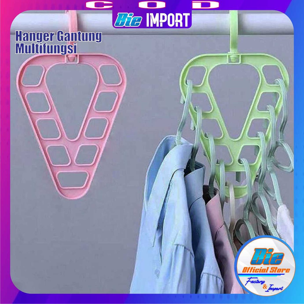 Hanger Gantung Segitiga isi 9 Lubang Impor Best Seller