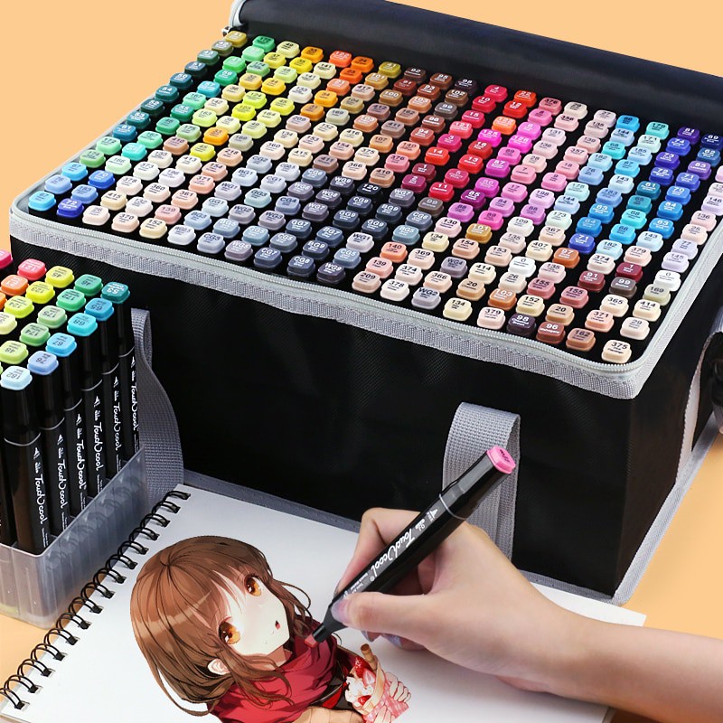 WE TouchFive 168Pcs Warna Sketsa Spidol Umum General Marker Set Animation Markers / Sketch Twin Market Set Spidol