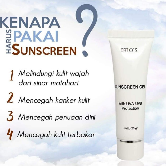 [ORI] Sunscreen Gel Sunblock Melindungi Wajah dari Sinar Matahari UVA UVB Tidak Lengket &amp; Menyatu dengan Bedak - Skincare 100% ORIGINAL