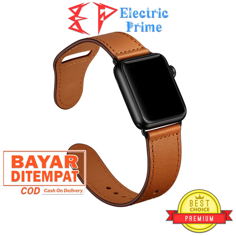 Strap Leather Apple Watch Series 1 2 3 4 5 6 7 8 SE Ultra 38 40 41 42 44 45 49mm TRIPLEDI Tali Jam iWatch