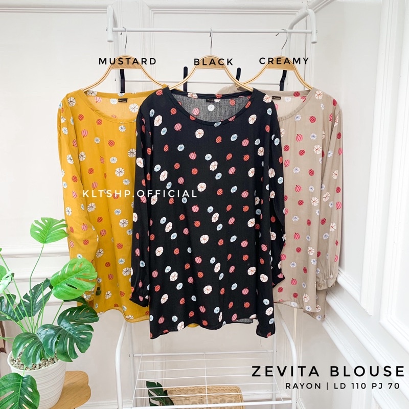 ZEVITA BLOUSE PATTERN MOTIF BUNGA