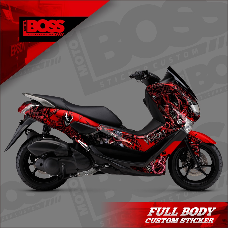Decal Sticker Stiker Yamaha Nmax 2016 2017 2018 2019 Full Body Striping Full Body Nmax Motif Redveno
