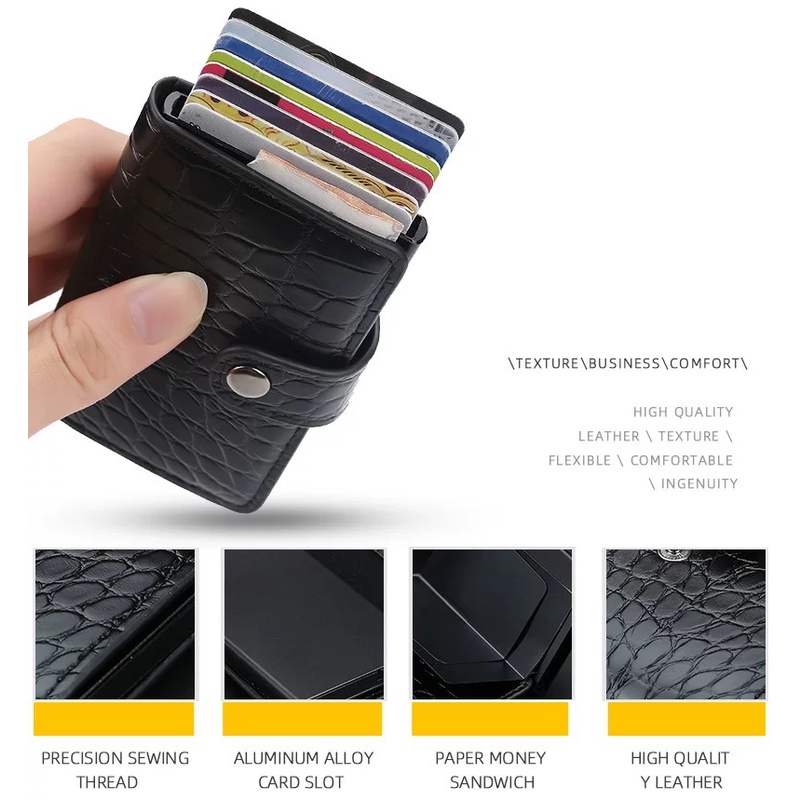 ORIGINAL BAELLERRY K9132 DOMPET KARTU LONTAR RFID DENGAN KUNCIAN