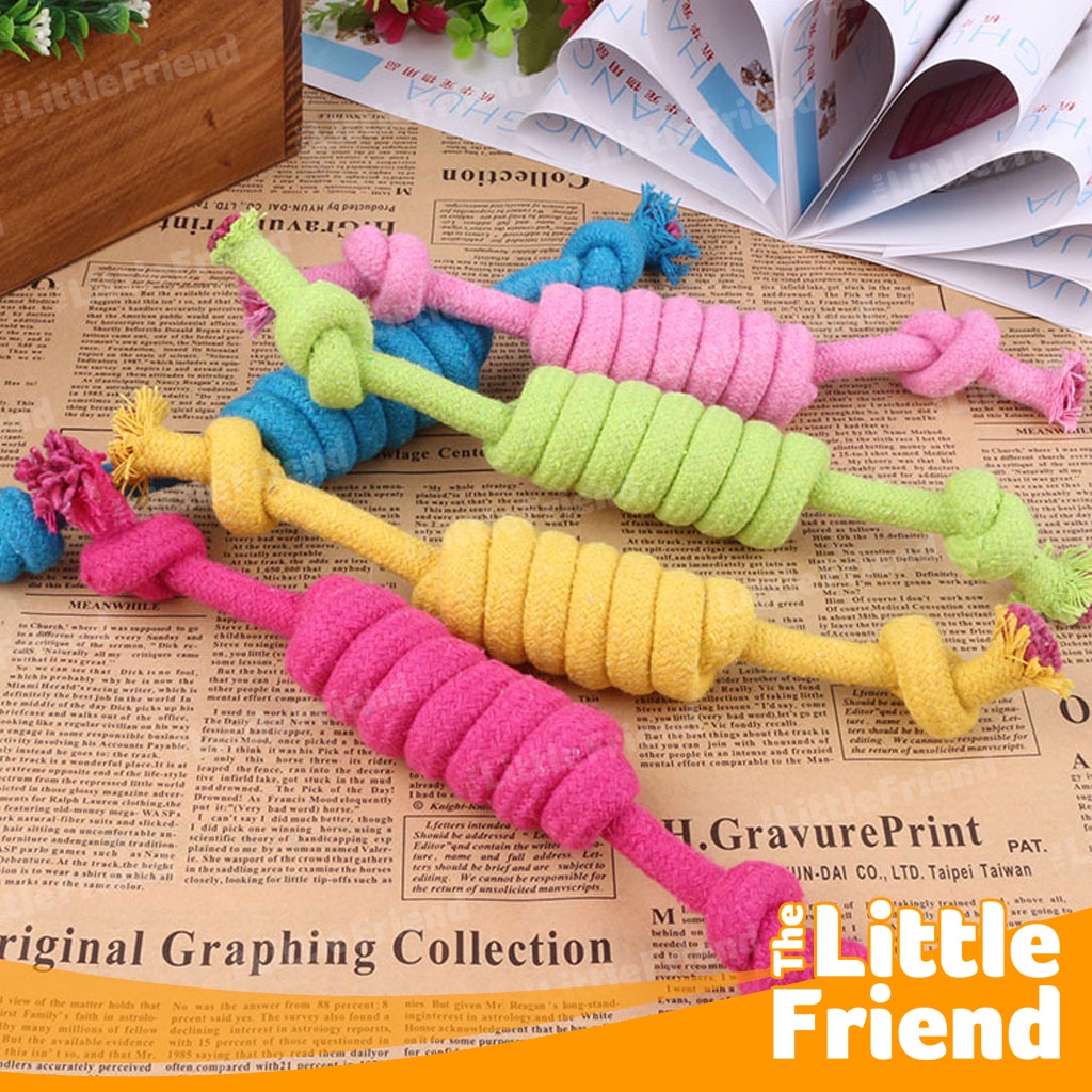 Mainan Gigitan Anjing TALI TAMBANG LILIT PANJANG Cotton Rope Dog Toy