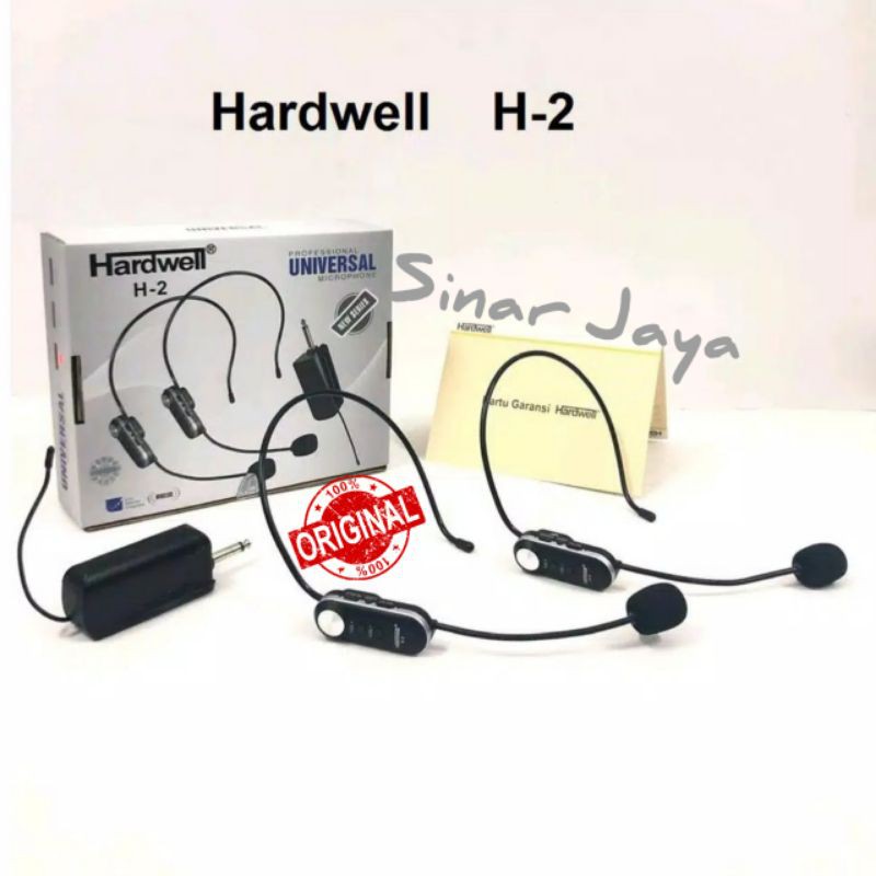 HARDWELL H2 H 2 MICROPHONE WIRELESS DUAL HEADSET ORIGINAL