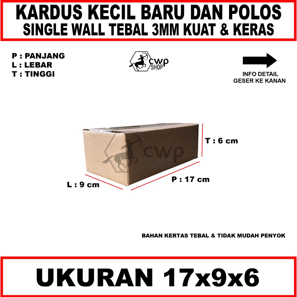 

Kardus Box Karton Polos Box Uk 17X9X6