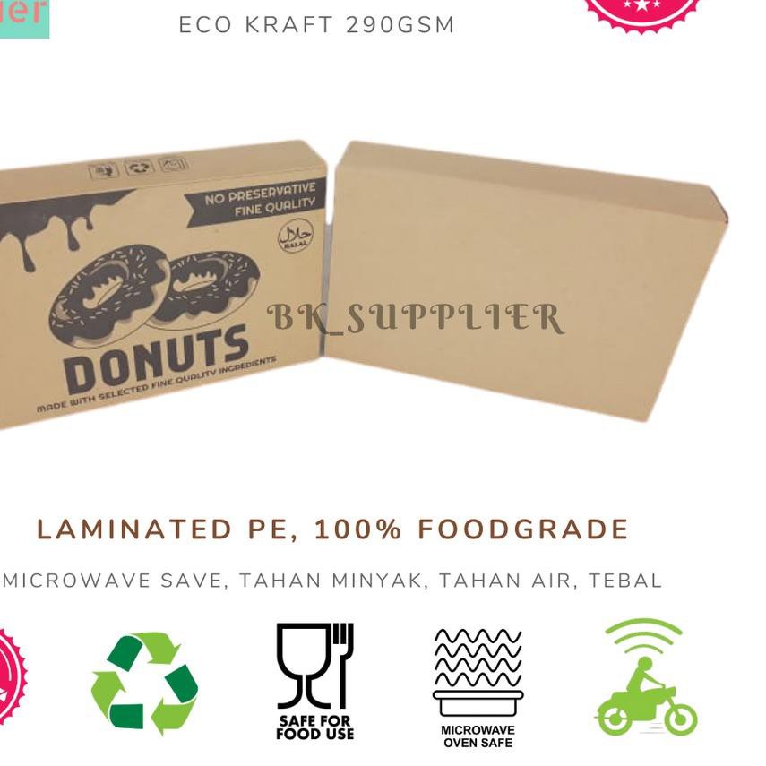 

Sale!!! Box Donat isi 6 Kraft 10pcs / Box Donat / Dus Donat / Kotak Donat / Wadah Donat / Box Kaos