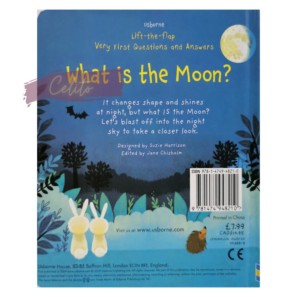 What is the Moon? Usborne Very First Questions - Lift the Flap - Buku Edukasi Anak