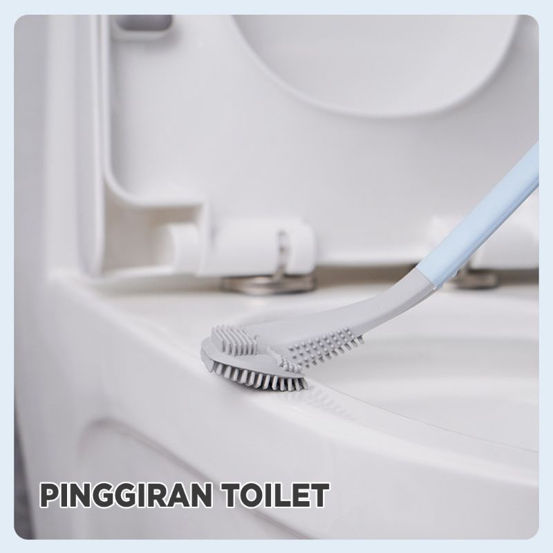 Sikat toilet silicon bentuk golf/Sikat Kloset Silicone Model Tongkat Golf /Brush Silikon Pembersih Closet Wc Toilet /Sikat toilet Celah Dalam  MURAH