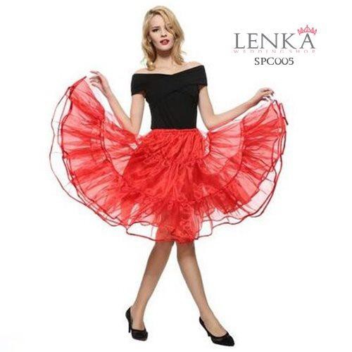 [PRODUK FAVORIT] ROK TUTU DALAMAN PENGEMBANG GAUN PESTA 2 LAYER MERAH SPC005