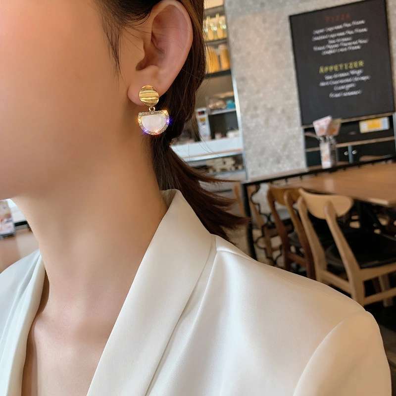 Anting Tusuk Semi-Circle Korea Style Earrings