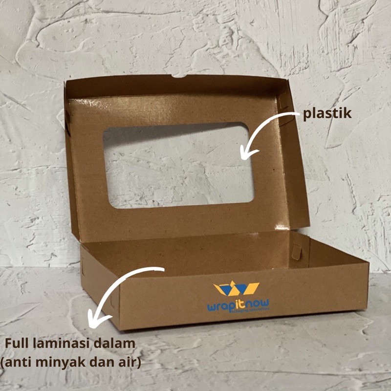 

Dus Donat isi 6 Kraft Laminasi 27x18.5x5// dus cake/Dos donat isi 9
