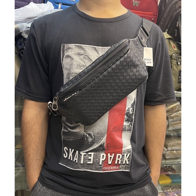 Sling Bag/Waist Bag original premium Pria &amp; Wanita Impor Kulit Asli Terbaru