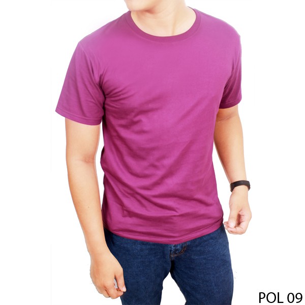 Kaos Polos Pria Pendek - Oneck / Basic Tshirt Oneck 100% Cotton Combed - POL (COMB)