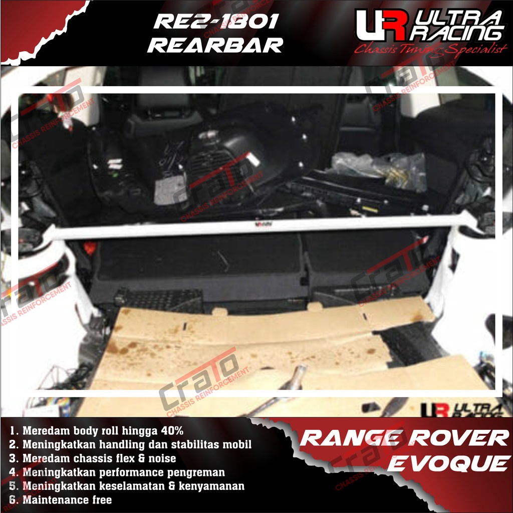 Aksesoris Stabiliser ULTRA RACING Safety Bar - Rearbar Rear Strutbar Tower Bar 2 points - Range Rove