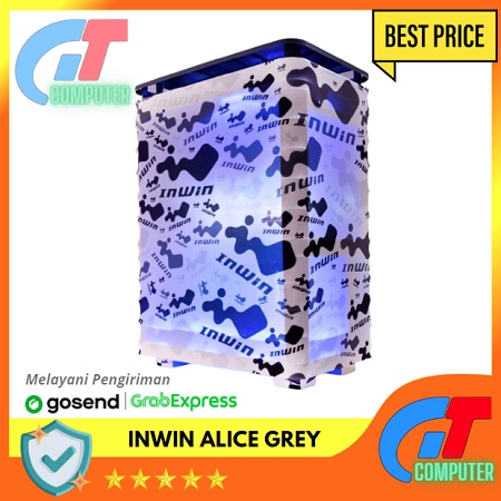 InWin ALICE Grey Top Monogram Cloth - Mid Tower ATX Gaming Case