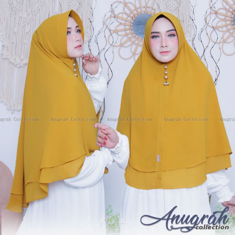 new arrival Khimar 2 layer murah /daily hijab  syar'i ceruty babydoll pinguin terbaru 2021
