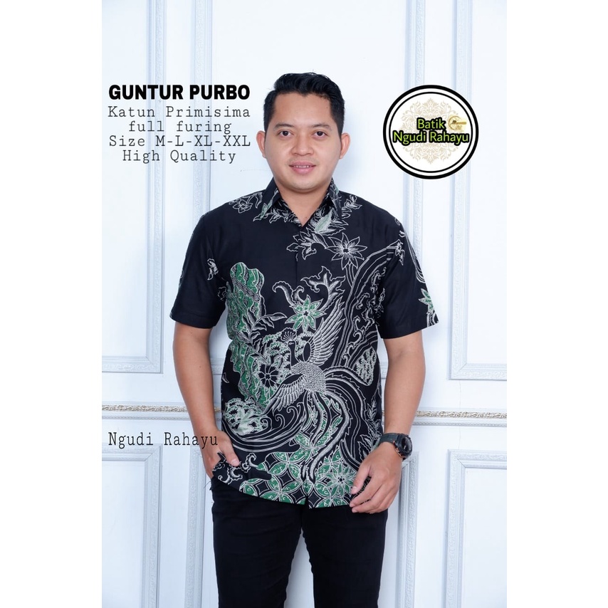 BATIK PRIA TERBARU S M L XL XXL BAJU kemeja batik pria lengan PENDEK PREMIUM