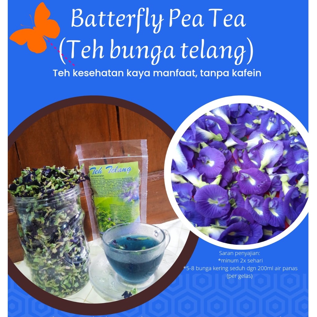 

Bunga Telang kering 30gr / Butterfly Pea Tea / teh herbal / teh telang