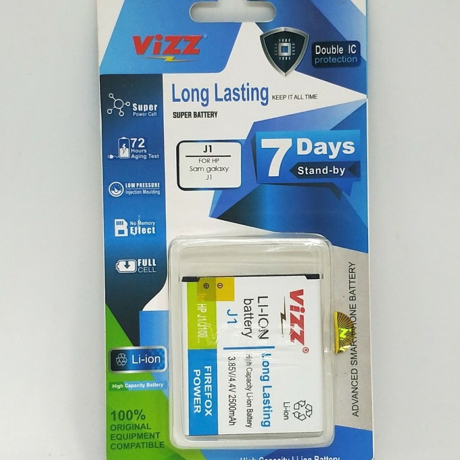 BATERAI ORIGINAL VIZZ DOUBLE POWER SAMSUNG GALAXY J1