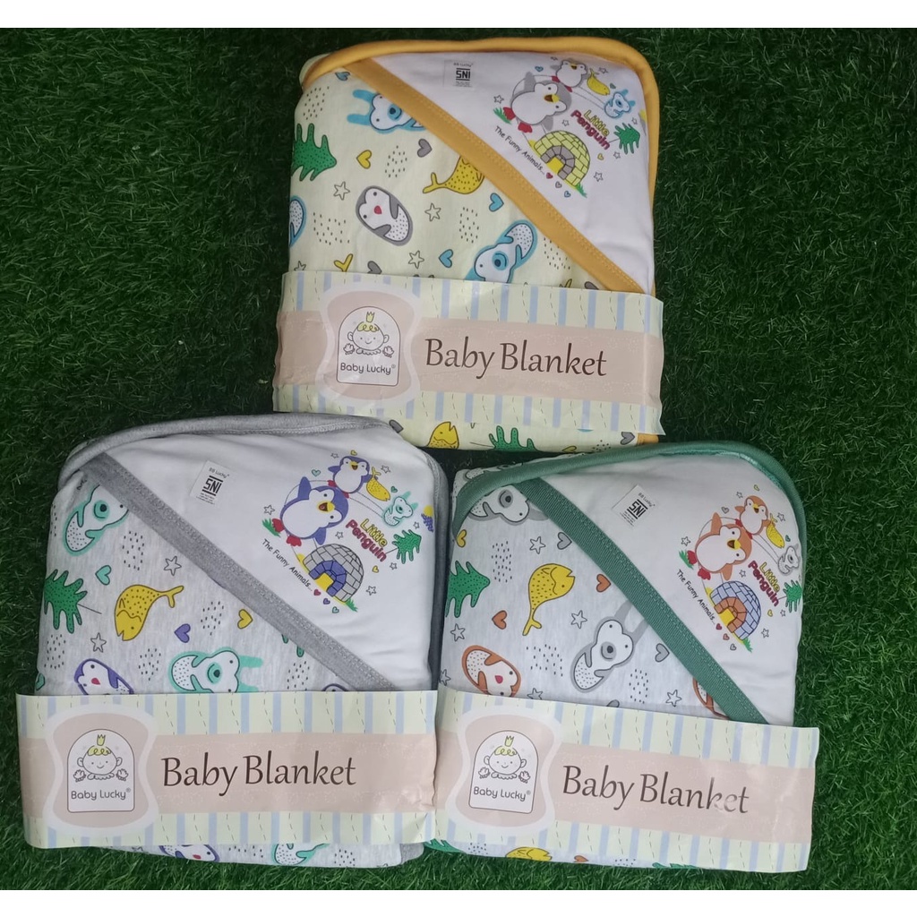 BABY LUCKY Blanket Selimut Topi Bayi