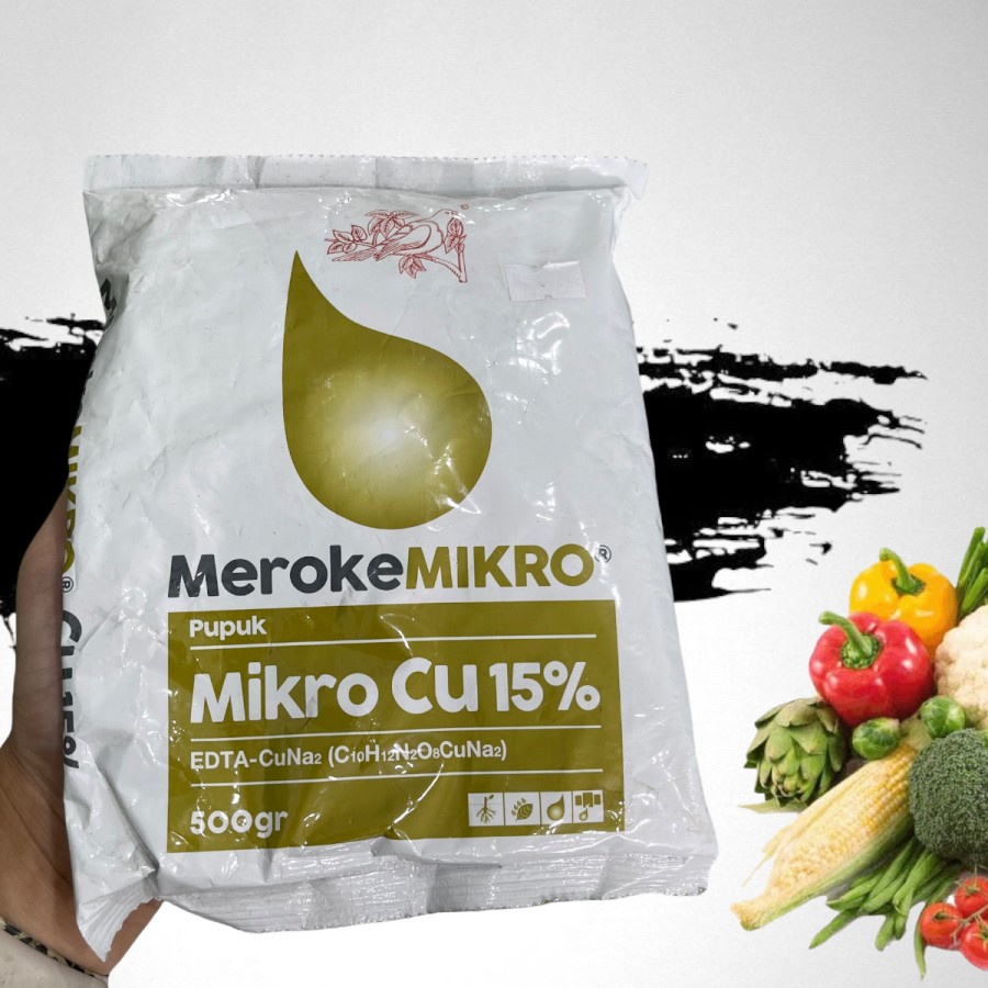 Pupuk meroke Mikro Cu EDTA 15 % kemasan original 500 gr