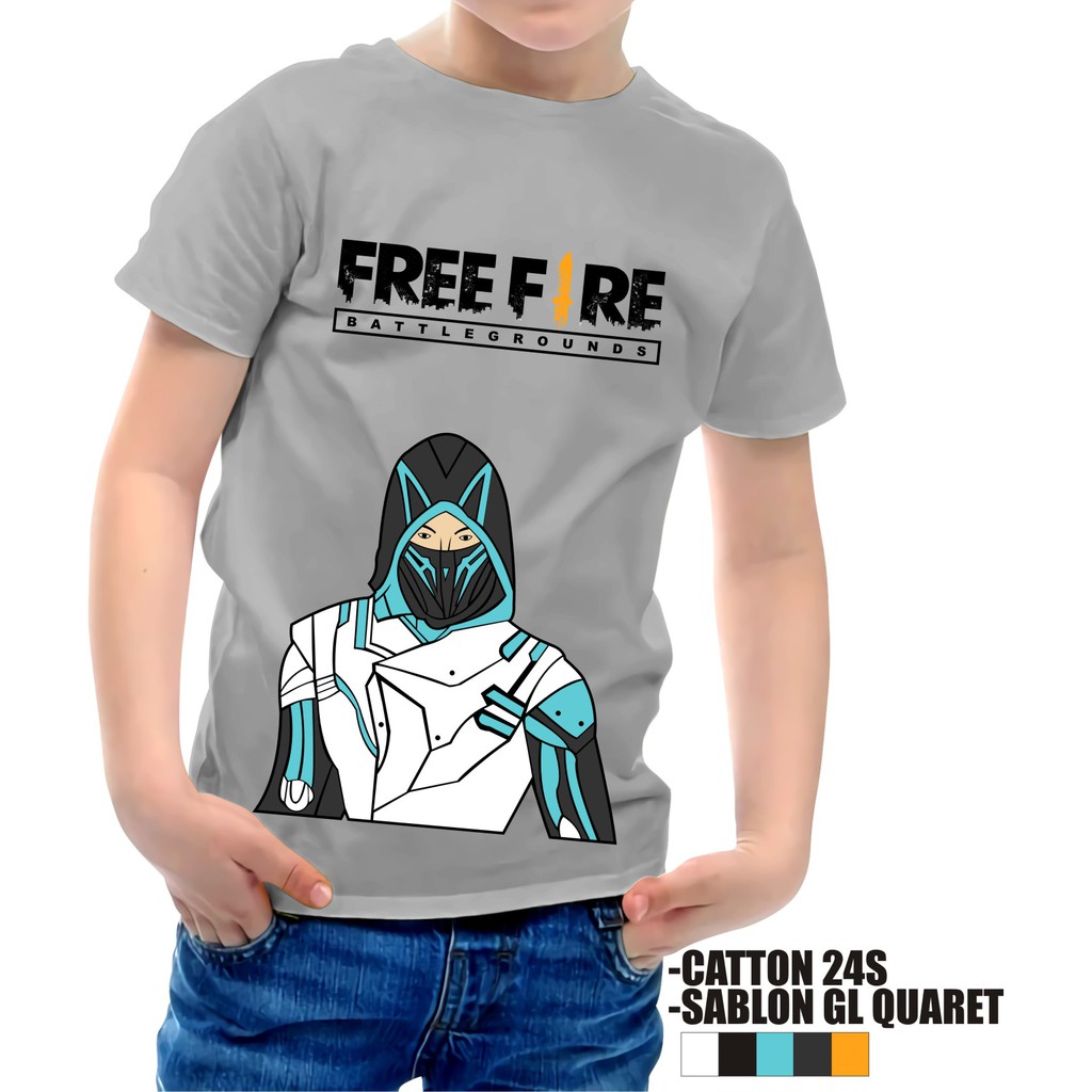 Kaos Anak Distro Karakter Free Fire 1-8 Tahun