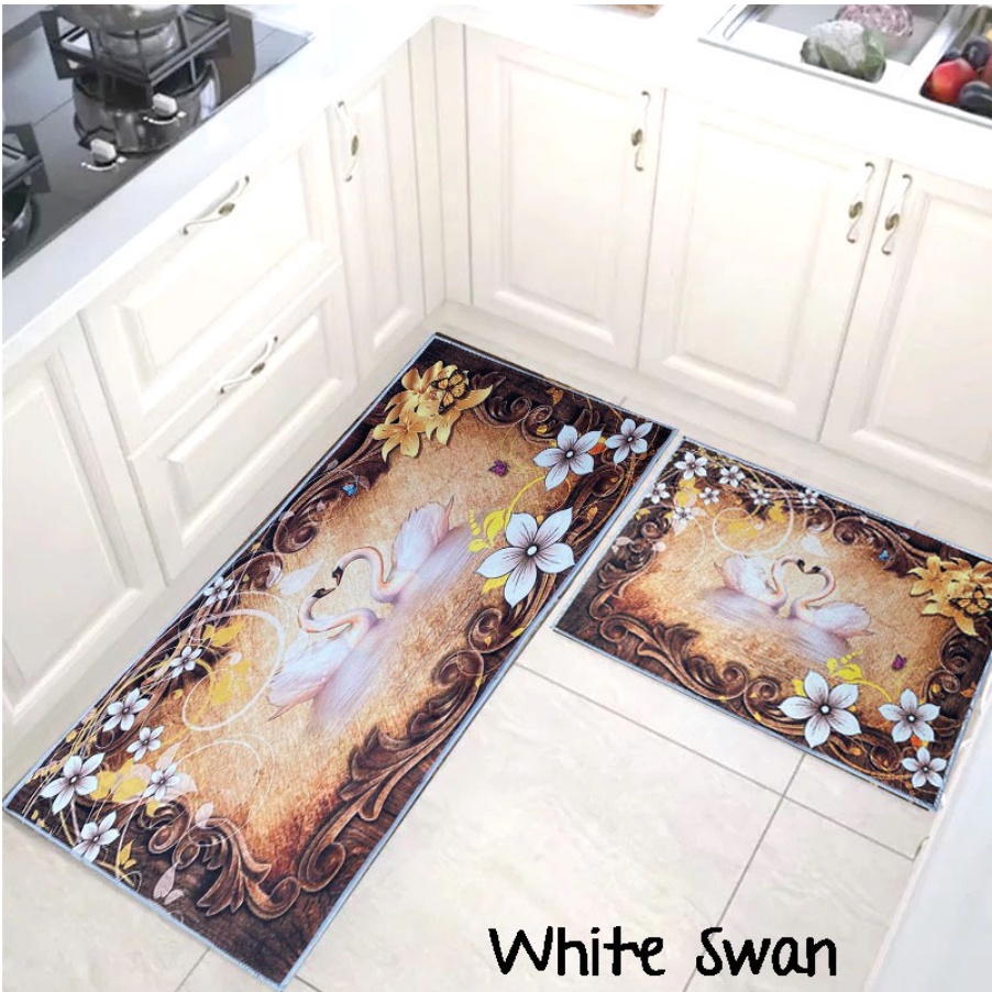 Keset Dapur 2 in 1 Kitchen Floor Mat Set / Karpet Alas Lantai Rumah Kamar Dapur / Matras Anti Slip