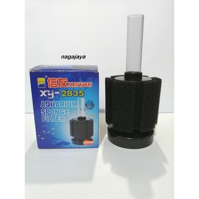 Sponge filter bio foam filter busa aquarium ikan hias Xin you XY2835 model bulat kecil