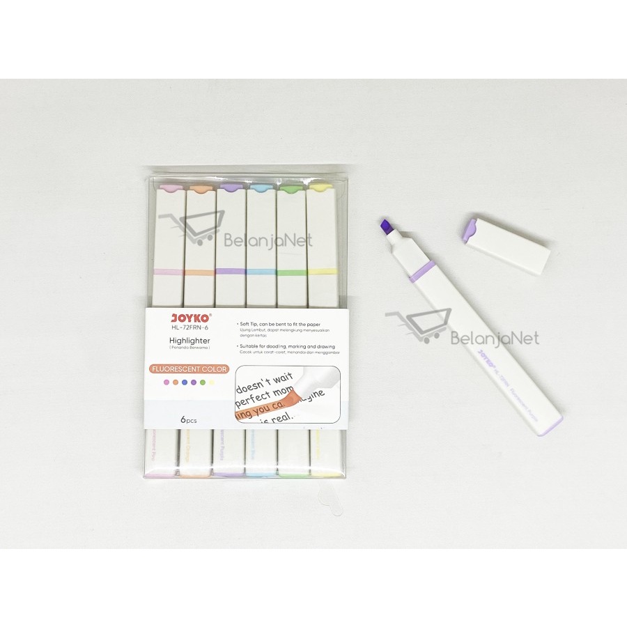 

Highlighter | Penanda Berwarna Joyko HL-72FRN -6 Neon Color 6 Warna