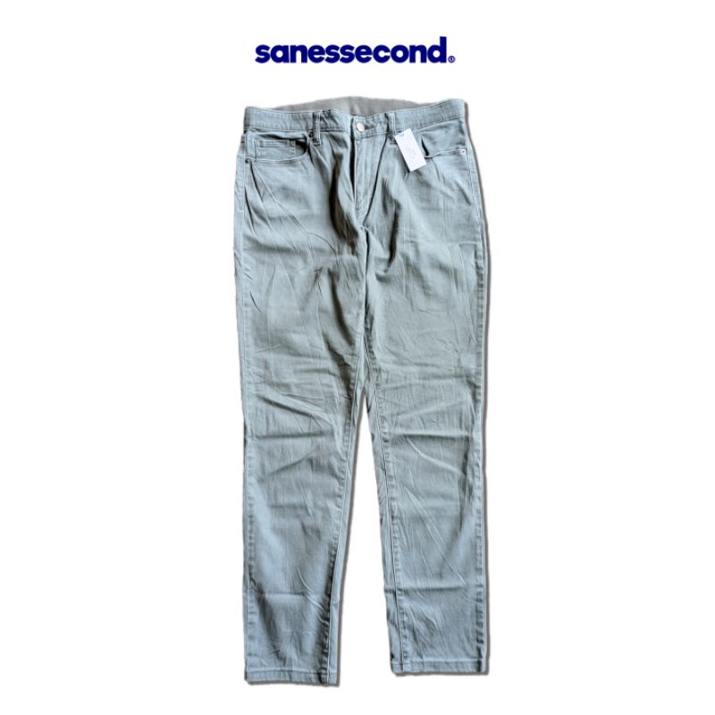 Celana Panjang Uniqlo Sage Green Size 30 Original Second Branded Slim Fit | Celana Panjang Cowok | C