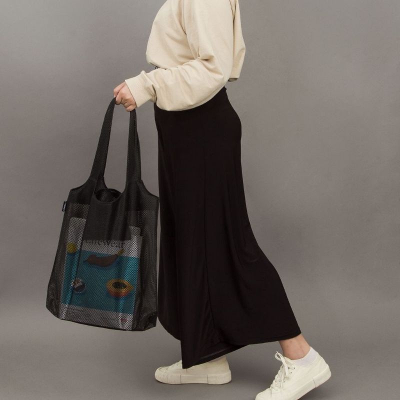 Totebag GoodsDept Black Ezy Original Totebag Pria Wanita Branded Hitam The Goods Dept Original