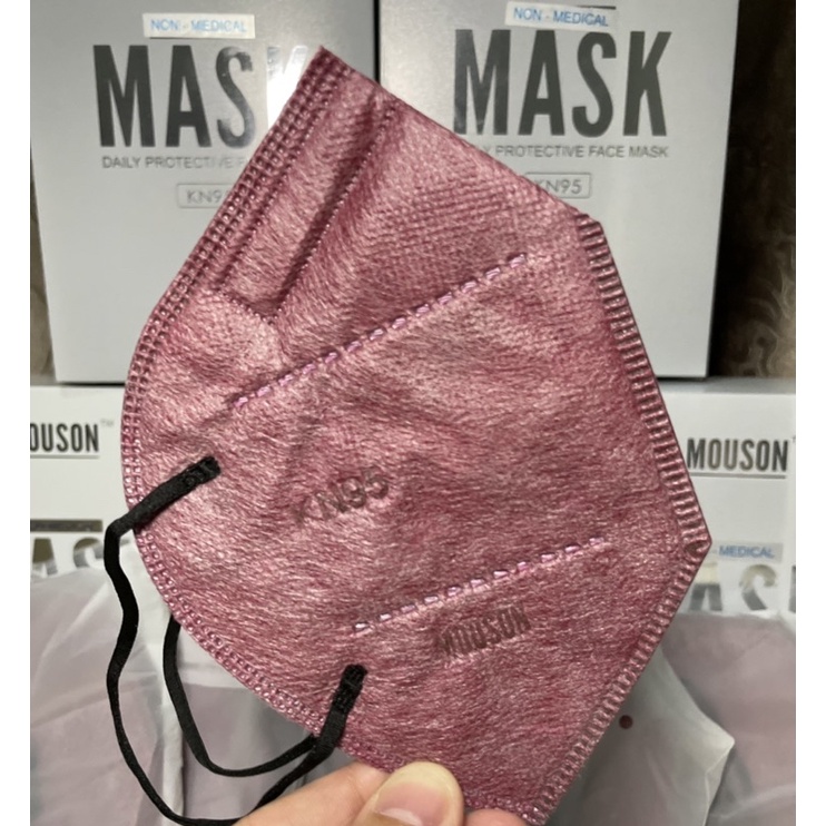 Masker Mouson KN95 5 ply isi 10 pcs warna PINK LADY
