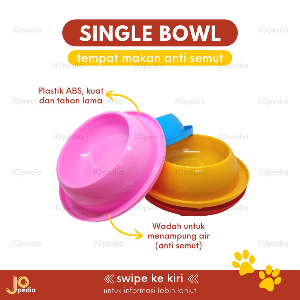 SINGLE BOWL ANTI SEMUT Tempat Makan Kucing Anjing Mangkok Feeder