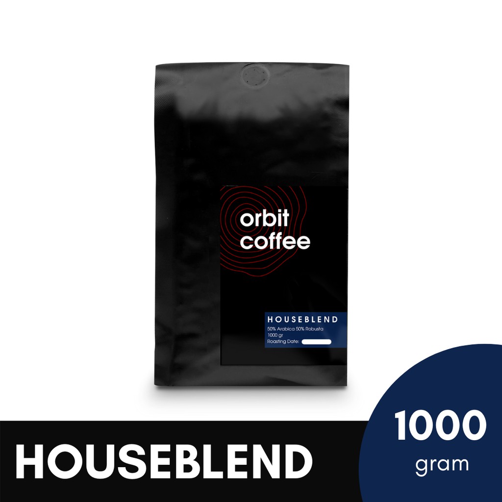

ORBIT COFFEE KOPI HOUSE BLEND 1 KG BIJI/BUBUK | ROBUSTA ARABIKA 1000 GRAM GROSIR