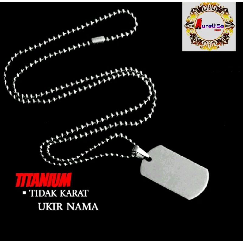 KALUNG TITANIUM PLAT[UKIR NAMA]