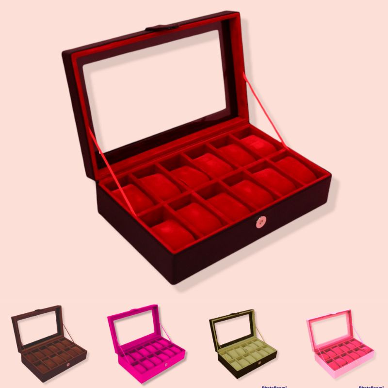 Tempat Jam Tangan, Box Jam Tangan, Kotak Jam Tangan isi 12