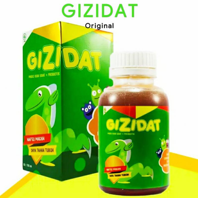 Gizidat Asli Original Madu Anak Ekstrak Ikan Sidat Plus Probiotik Penambah Nafsu Makan &amp; Imunitas