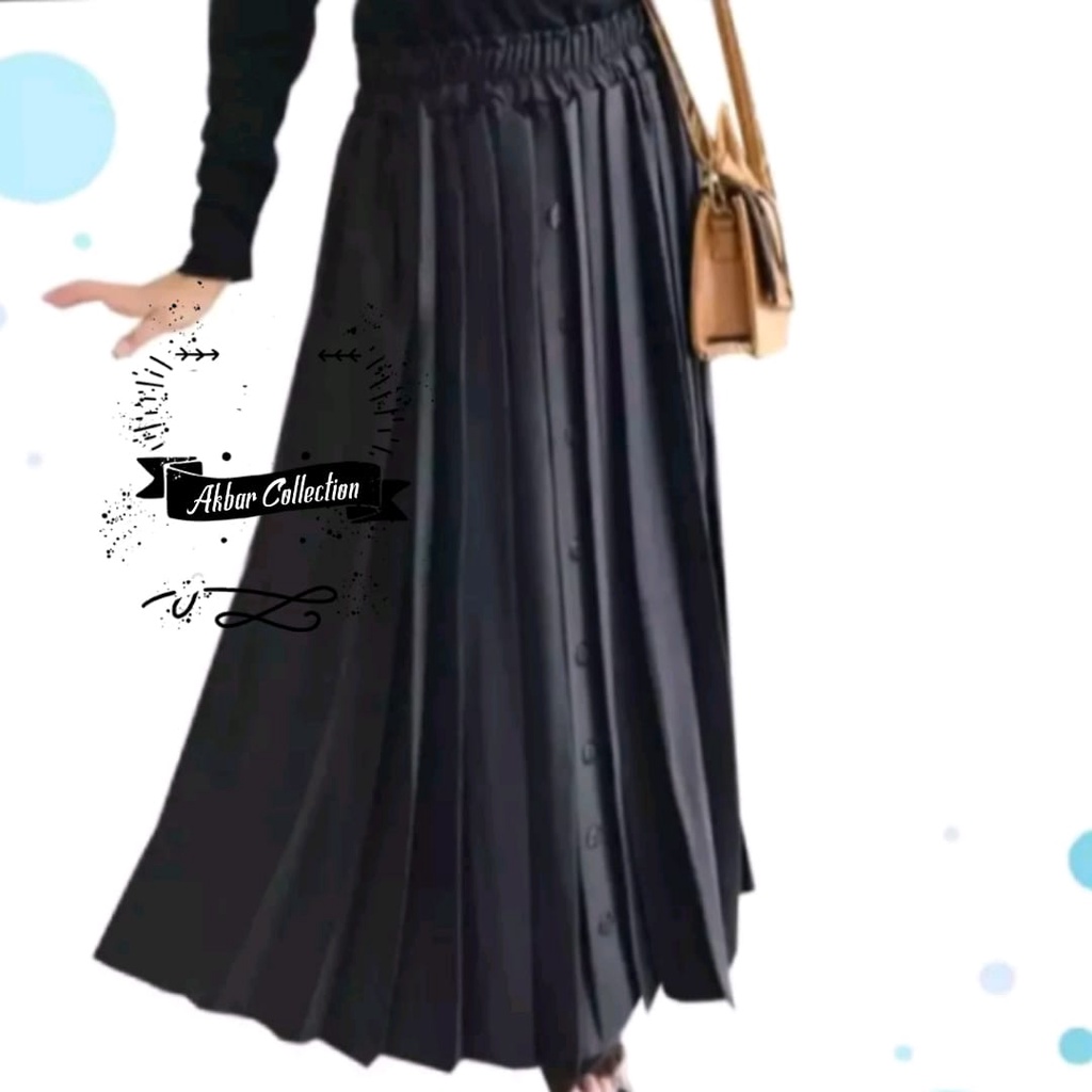 ROK / ROK EXTRA PANJANG / ROK WANITA TINGGI / ROK MURAH / COD-Hitam