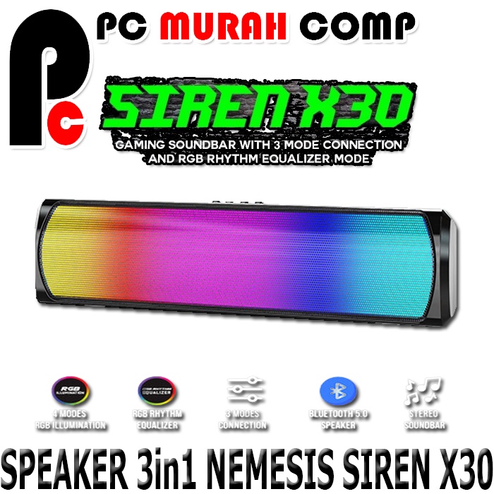 Speaker Soundbar 3 in 1 Connection NYK Nemesis SIREN X30